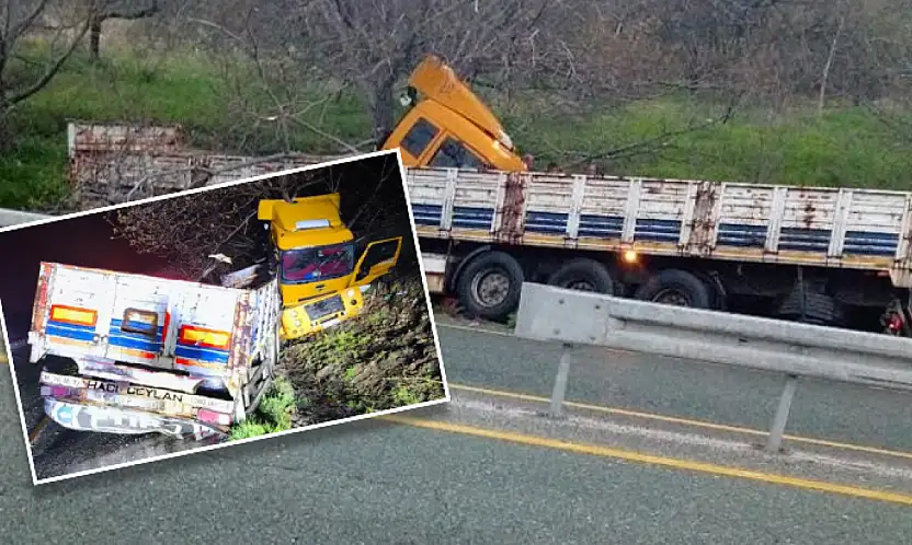 Kaza üstüne kaza: Kazalı tırı taşıyan tır da kaza yaptı
