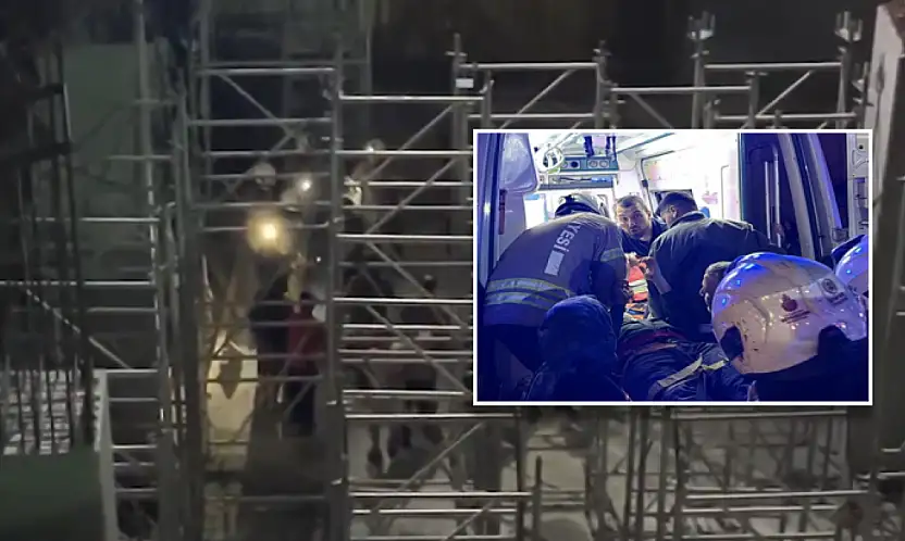 Metro çalışması sırasında iskele çöktü: 1 işçi öldü, 2 işçinin tedavisi sürüyor