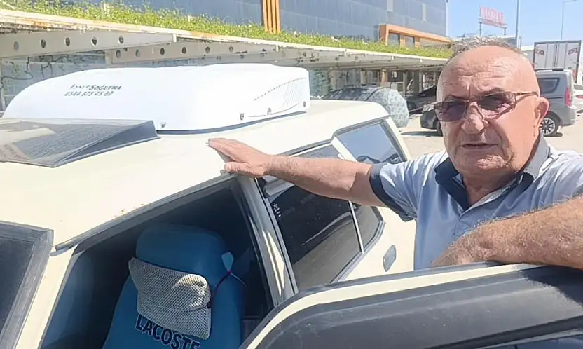 Otomobilinin tavanına otobüs kliması taktırdı