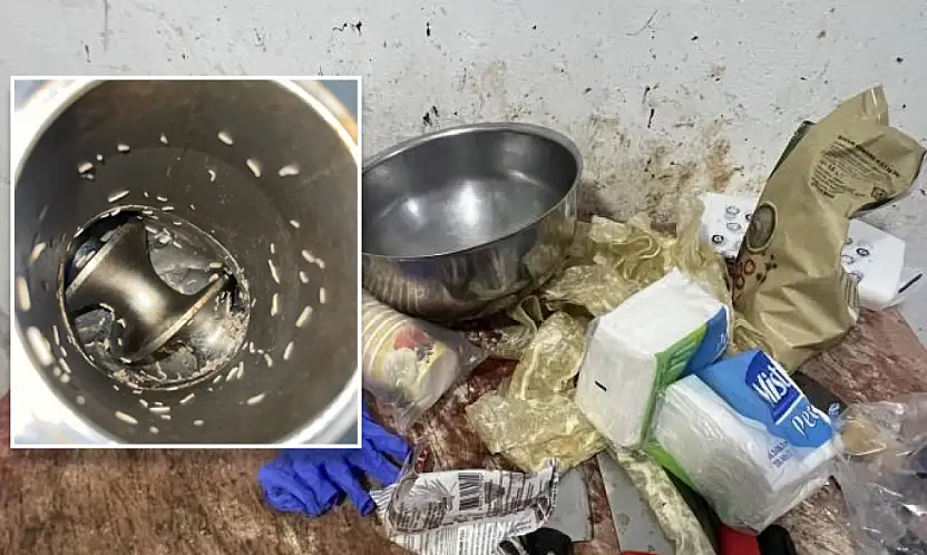 Şarküteride mide bulandıran görüntü